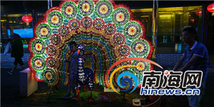 花灯如海人如潮 海南花卉大世界环保花灯秀